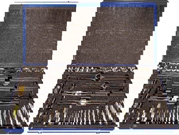 Tap & Die Set: 1/8-27 Taps, 1/4-20 to 1/2-20 Dies, NPT, UNC & UNF